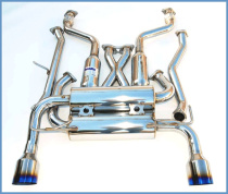 Nissan 370Z 09+ GEMINI Catback Sportavgassystem Titanium Utblås (Tunna Kanter) Invidia